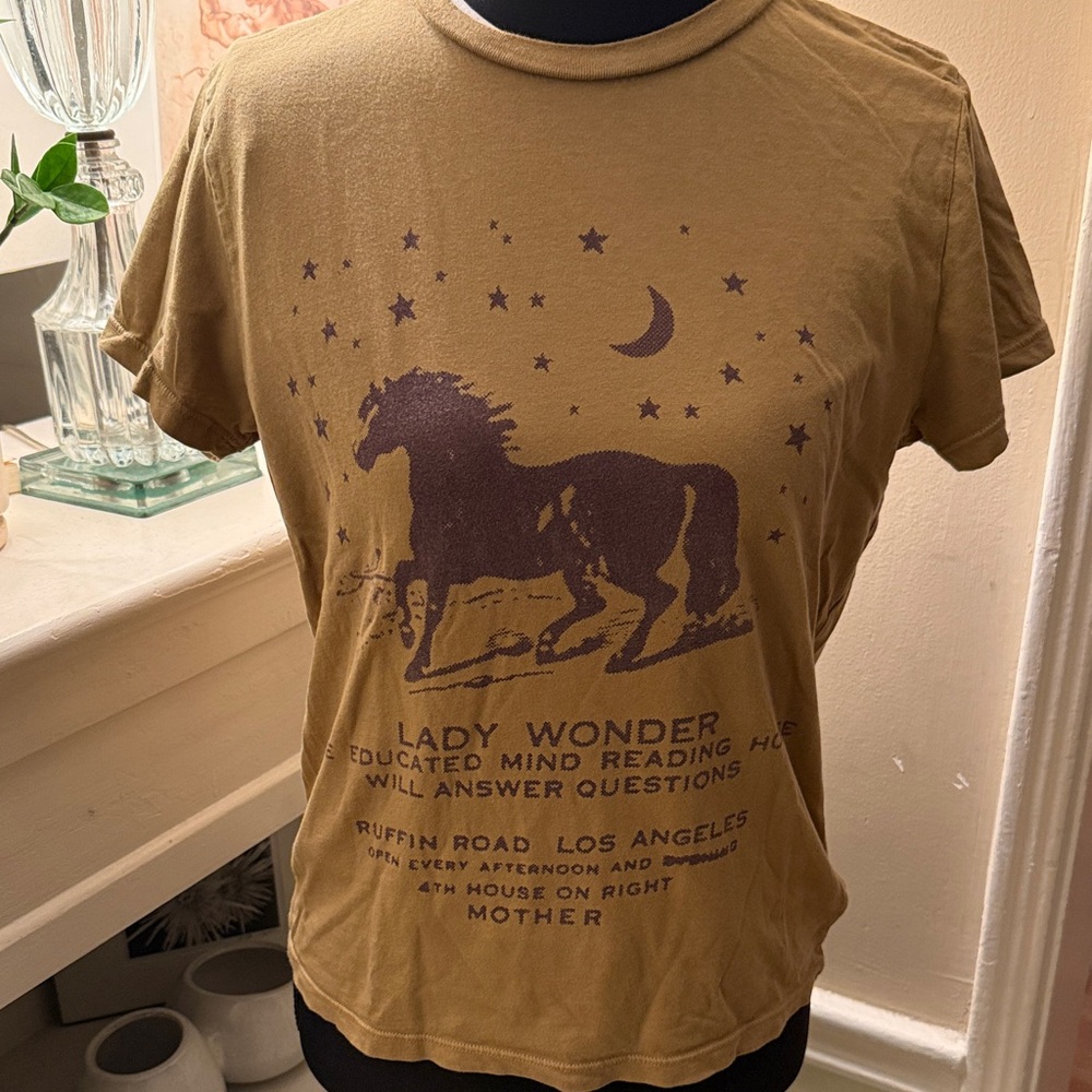 MOTHER Graphic T-Shirt with Horse Design